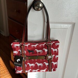 Rebecca Ray Canvas and Leather bag.